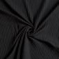 Preview: Breitcord Rippjersey Baumwolle Schwarz | Meterware